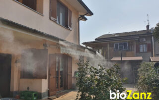 Impianto antizanzare biozanz per giardino ed esterni
