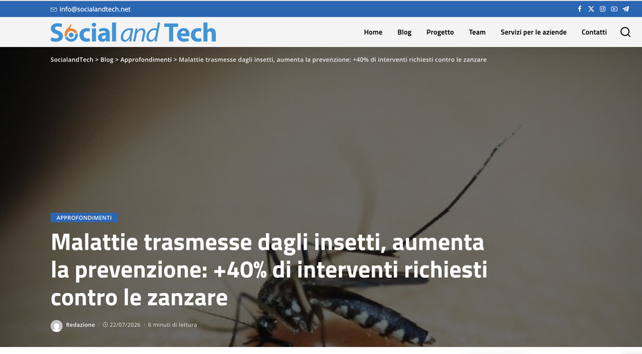 Articolo di Social & Tech su BioZanz