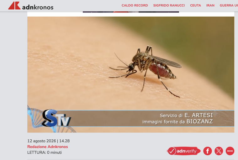 Articolo di Adnkronos su BioZanz
