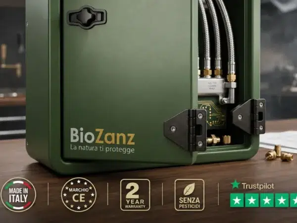 Centralina dell’impianto antizanzare BioZanz progettata e costruita in Italia