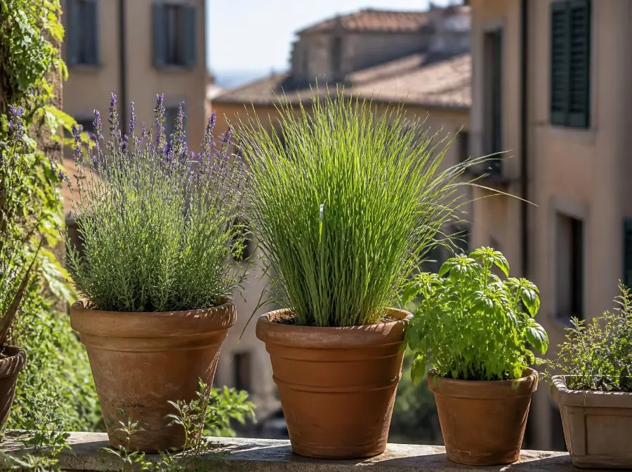 Vasi sul balcone